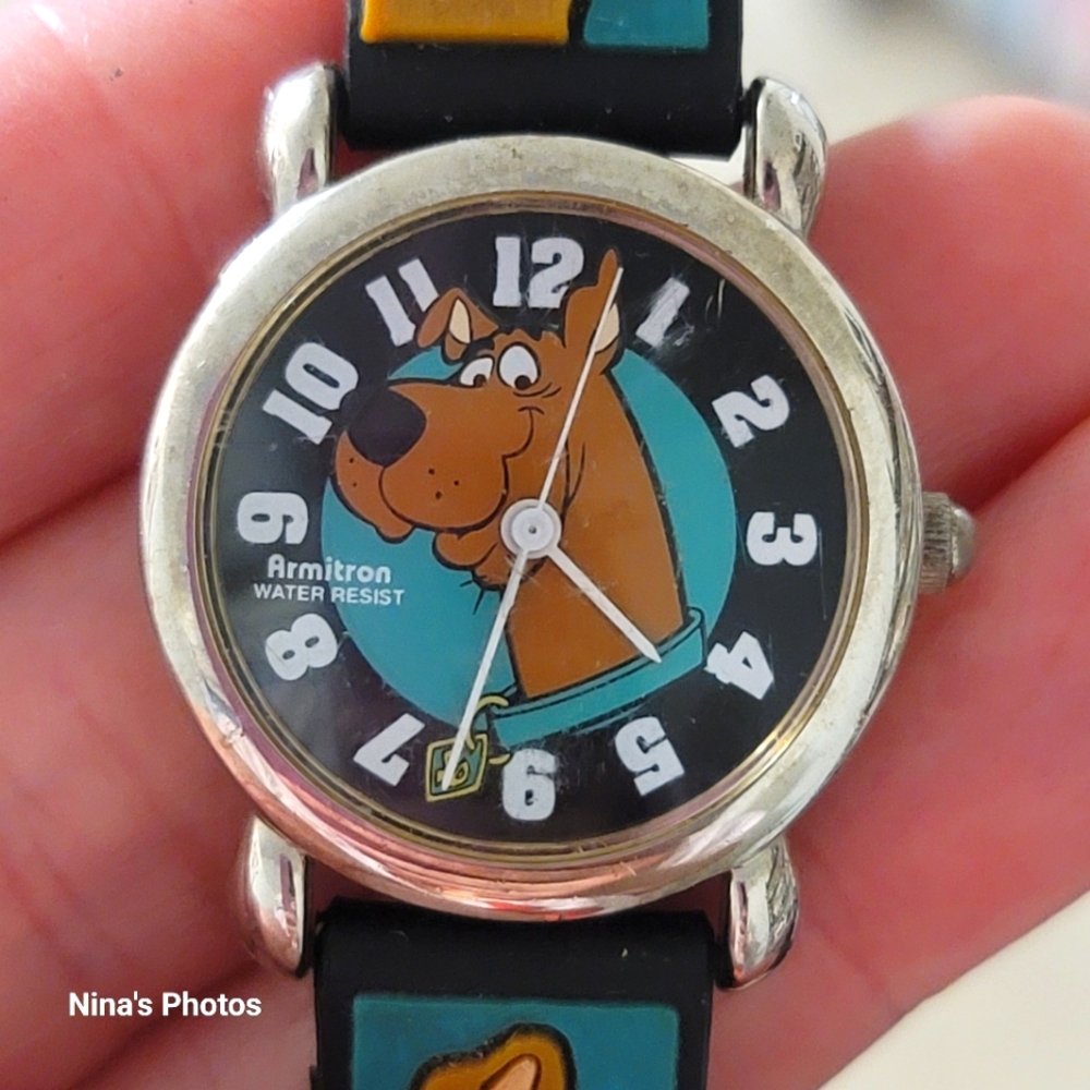VTG 1999 Armitron Hanna Barbera Scooby Doo Watch 2100/119 25mm Needs Band WORKS